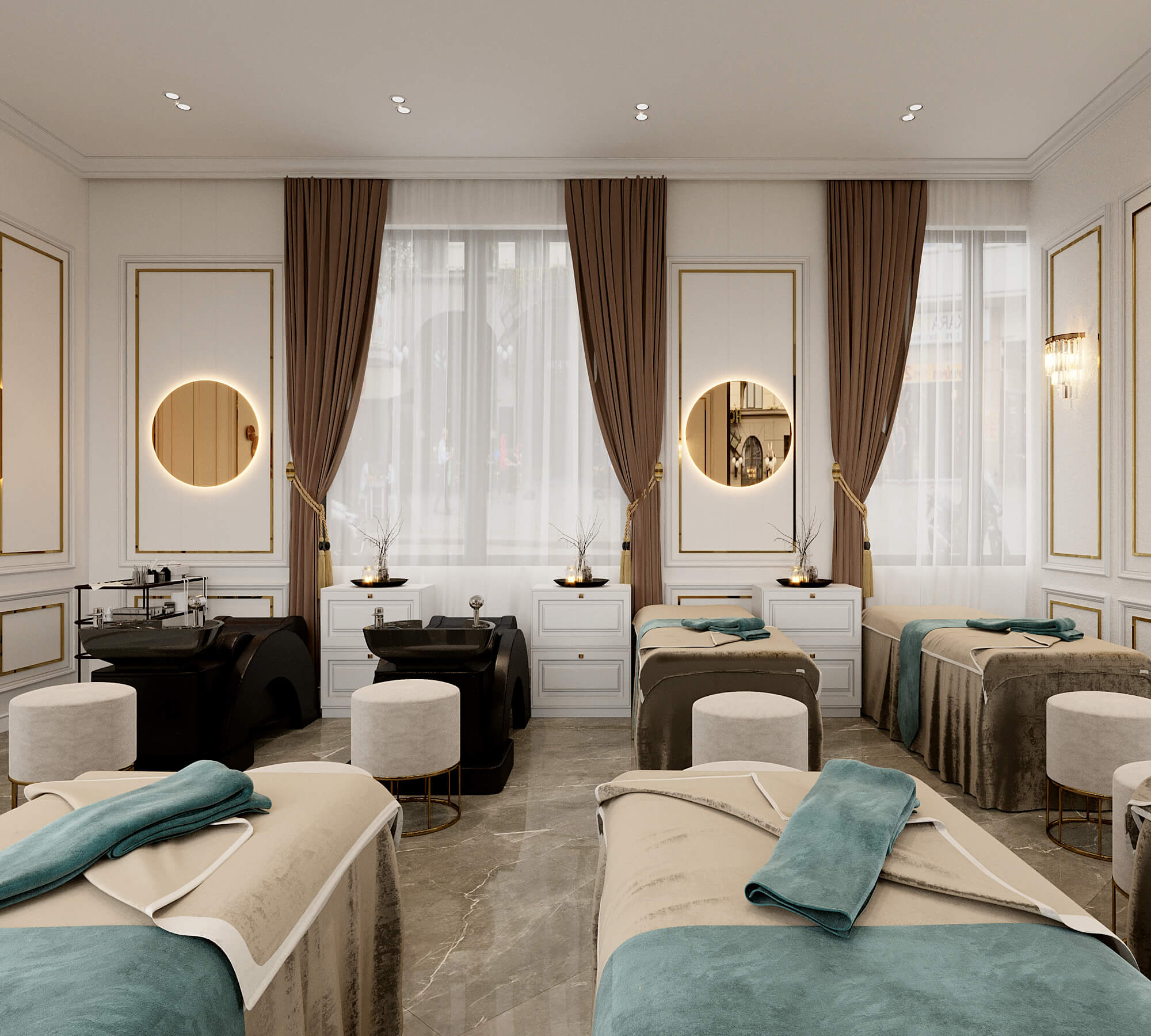 Thiết kế thi công spa Cầu Giấy đẹp, sang trọng