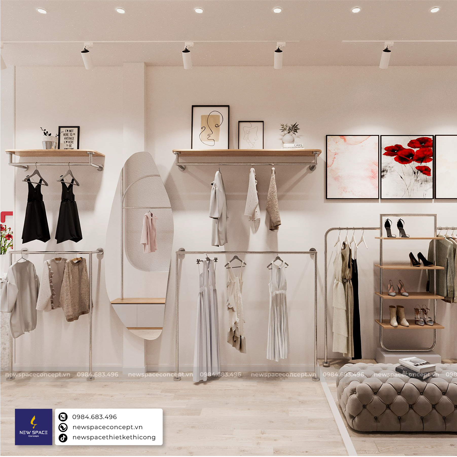Dịch vụ thiết kế thi công shop tại Hà Nội chuyên nghiệp, giá rẻ 1 Thiết kế thi công shop tại Hà Nội
