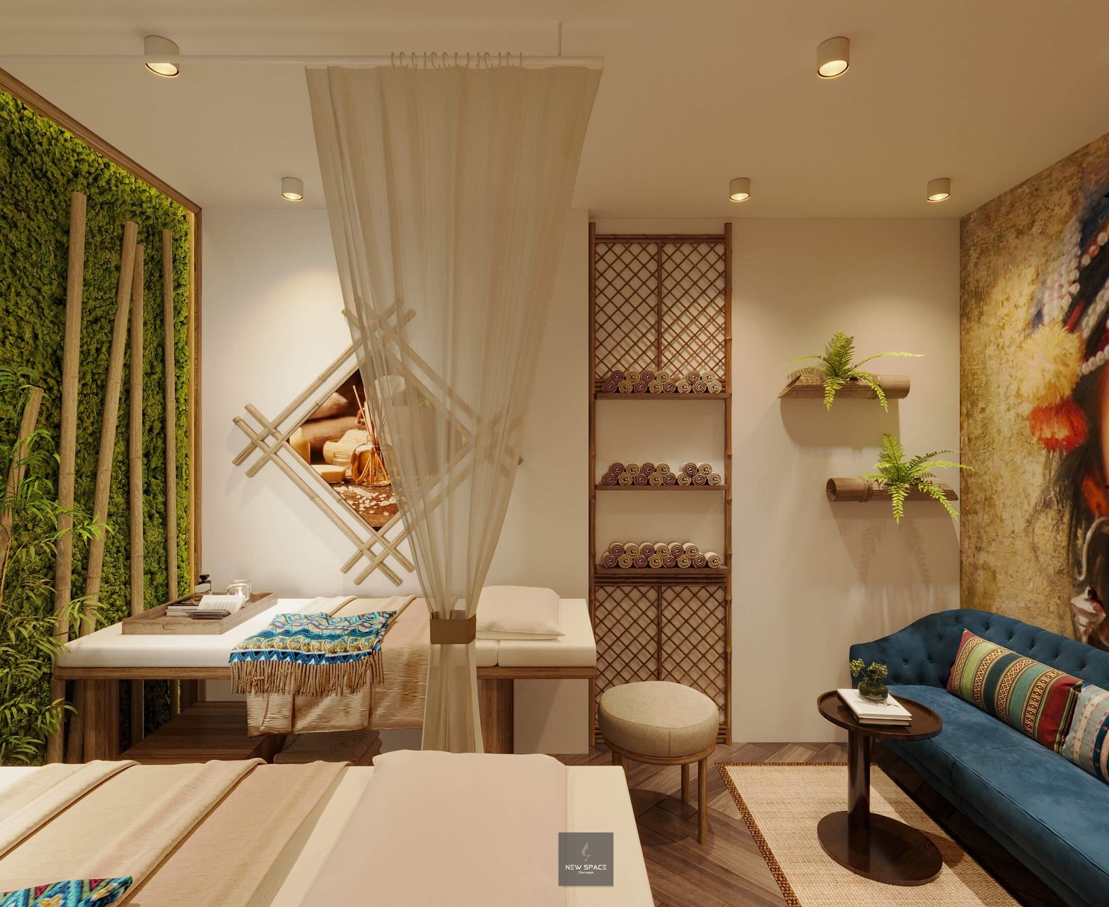 Cùng New Space Concept nâng tầm thương hiệu qua những thiết kế thi công spa Hà Nội 8 Thiết kế thi công spa phong cách nghệ thuật
