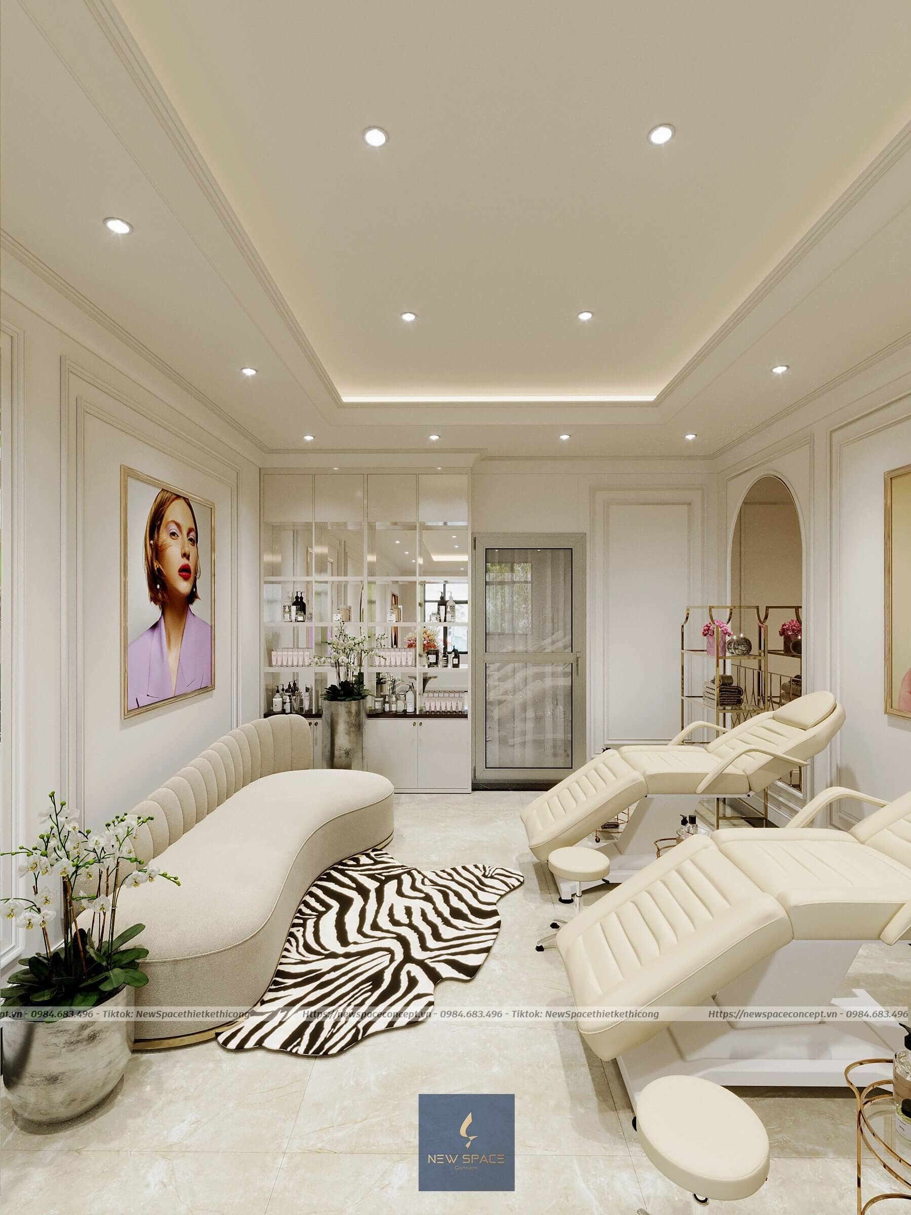 Cùng New Space Concept nâng tầm thương hiệu qua những thiết kế thi công spa Hà Nội 6 Thiết kế thi công spa phong cách hiện đại