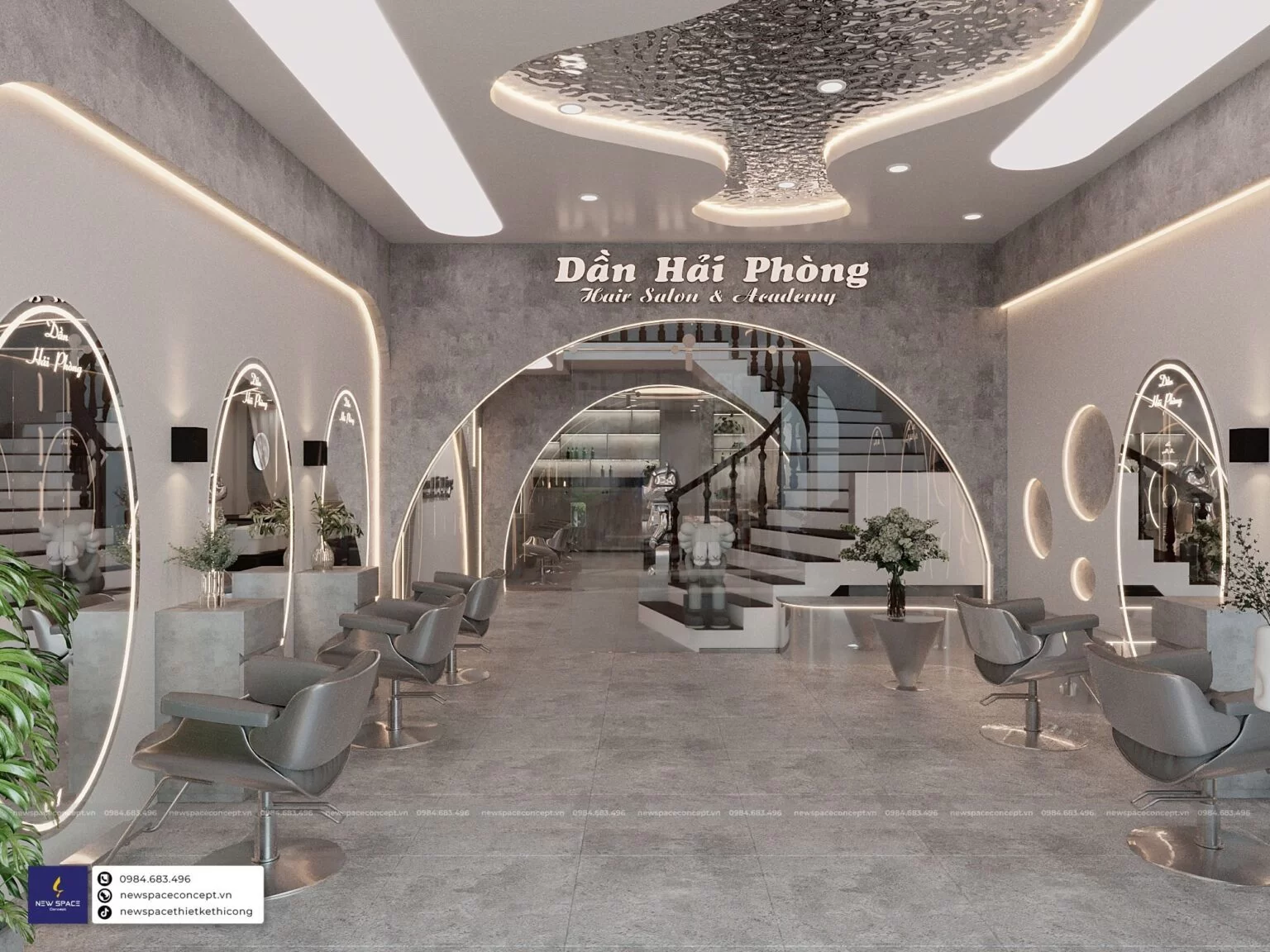 Những lưu ý quan trọng trong thiết kế thi công salon tóc Hà Nội 7 Dịch vụ thiết kế thi công salon tóc Hà Nội tại New Space Concept