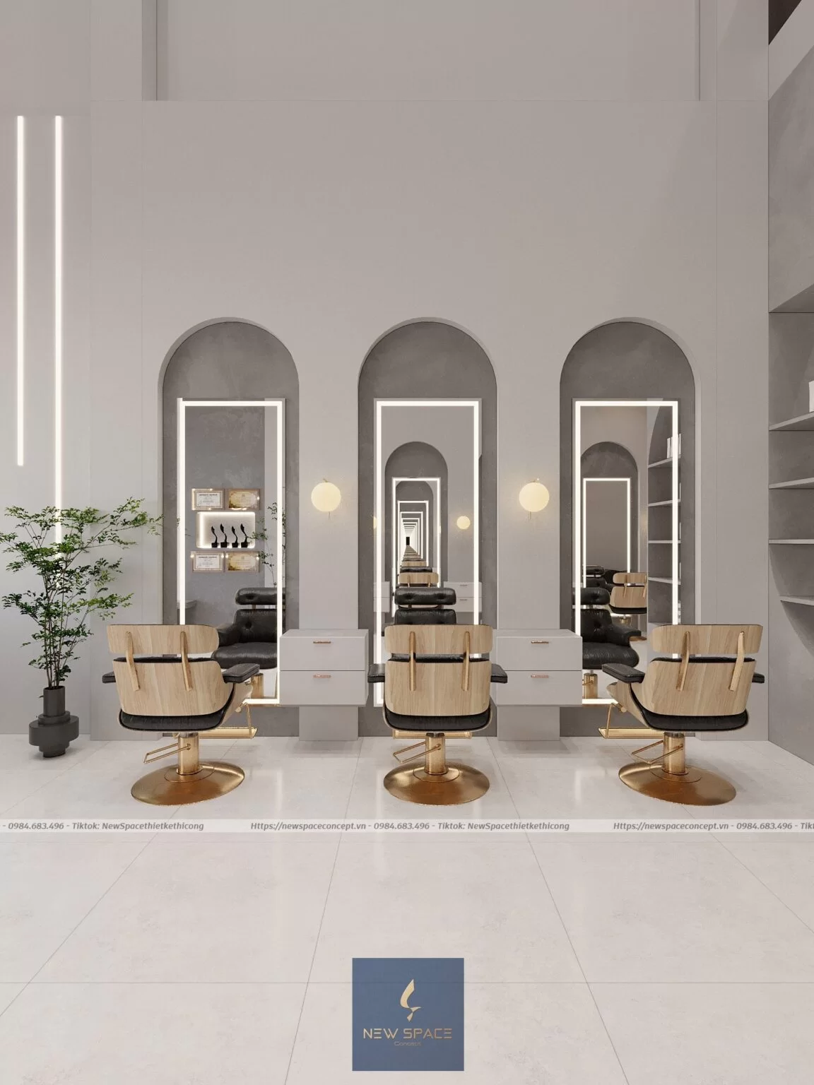 Những lưu ý quan trọng trong thiết kế thi công salon tóc Hà Nội 1 Thiết kế thi công salon tóc Hà Nội