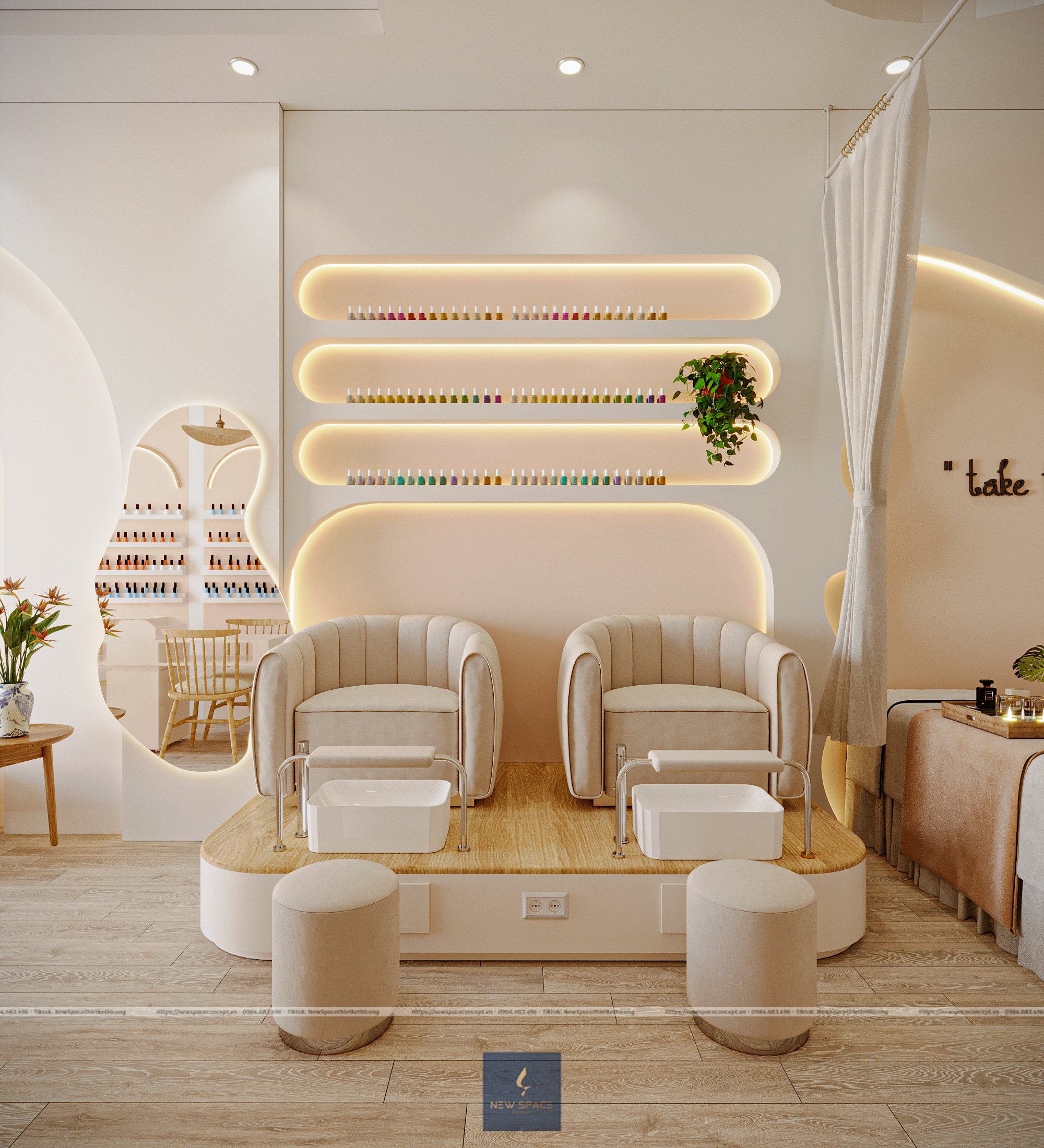 Spa Nail 2T 4 thiet ke tiem nail 5 2