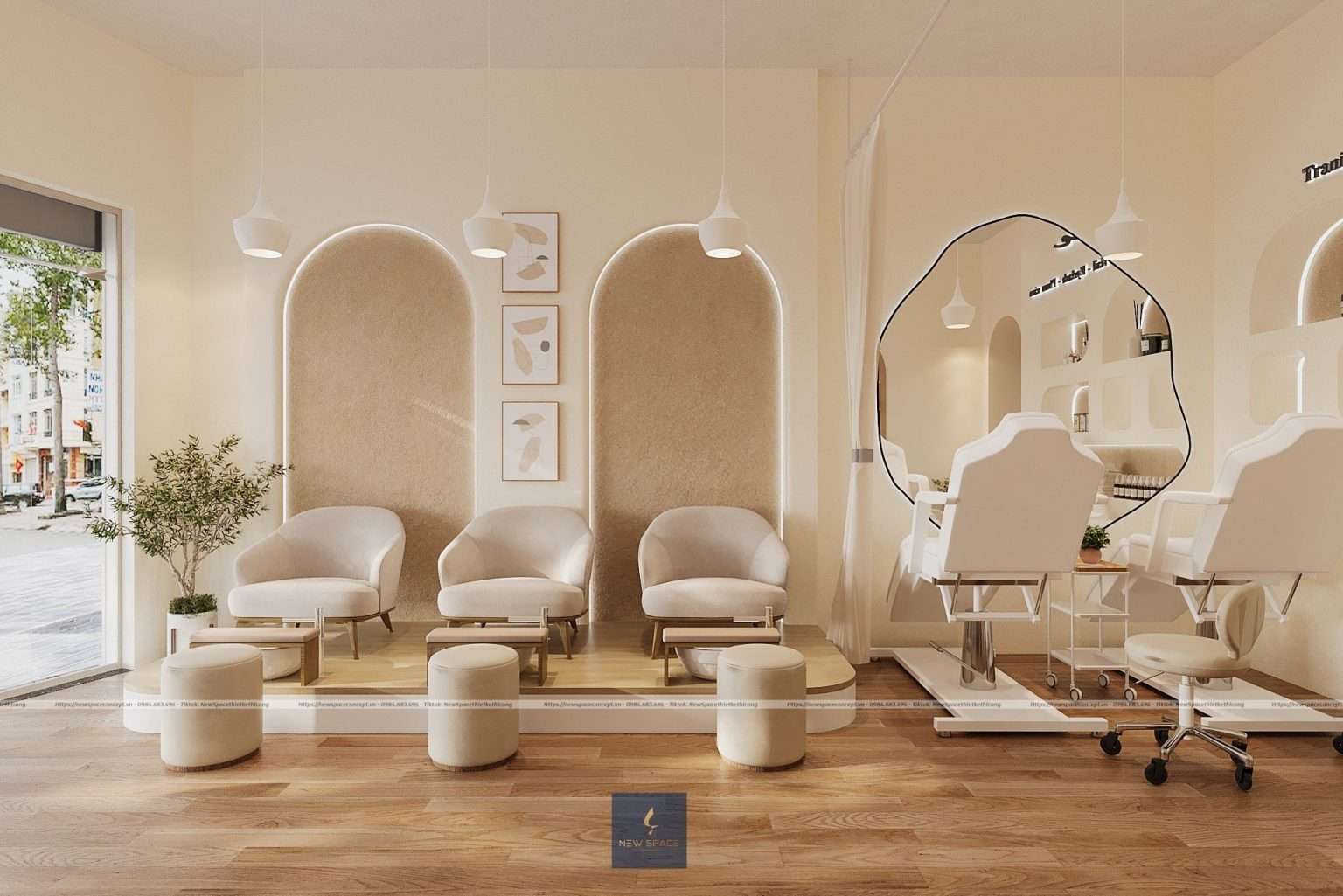 Bật mí cách thiết kế tiệm Nail Hà Nội theo phong thủy 6 Thiết kế tiệm nail cho người mệnh Thổ