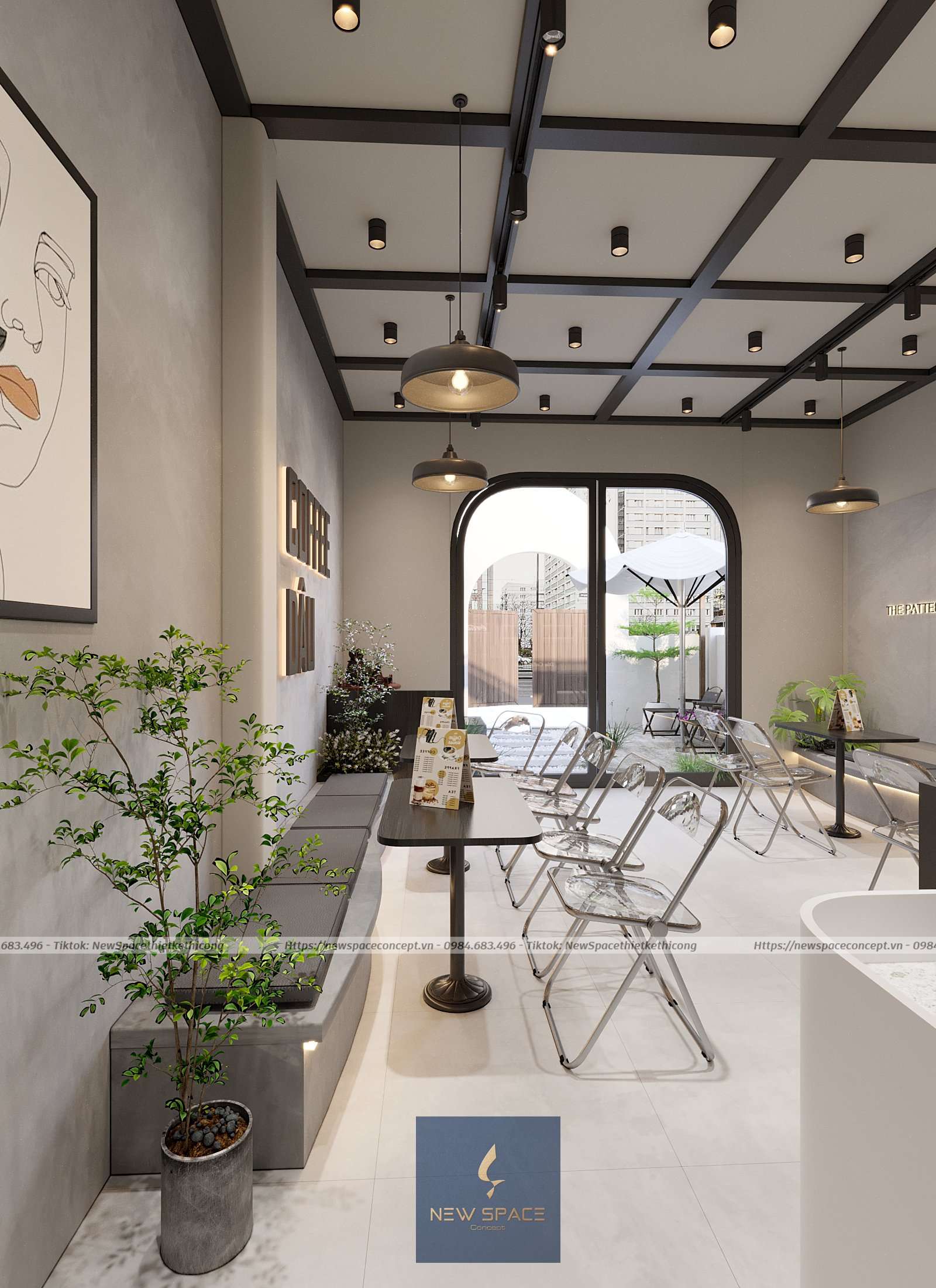Dâu Coffee & Tea 2 thiet ke ca phe san vuon 1