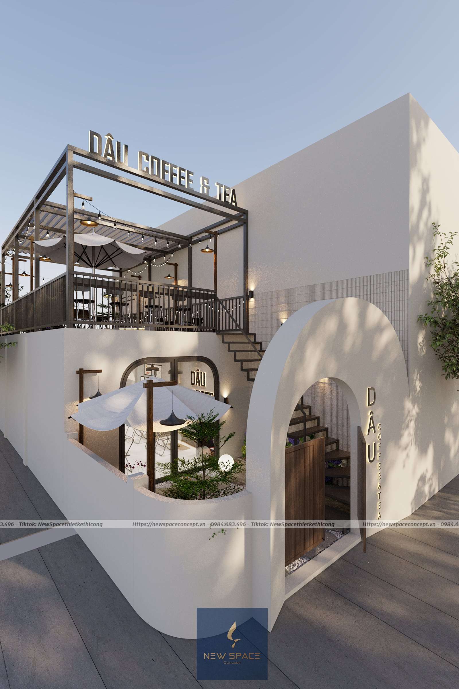 Dâu Coffee & Tea 1 thiet ke ca phe san vuon 10