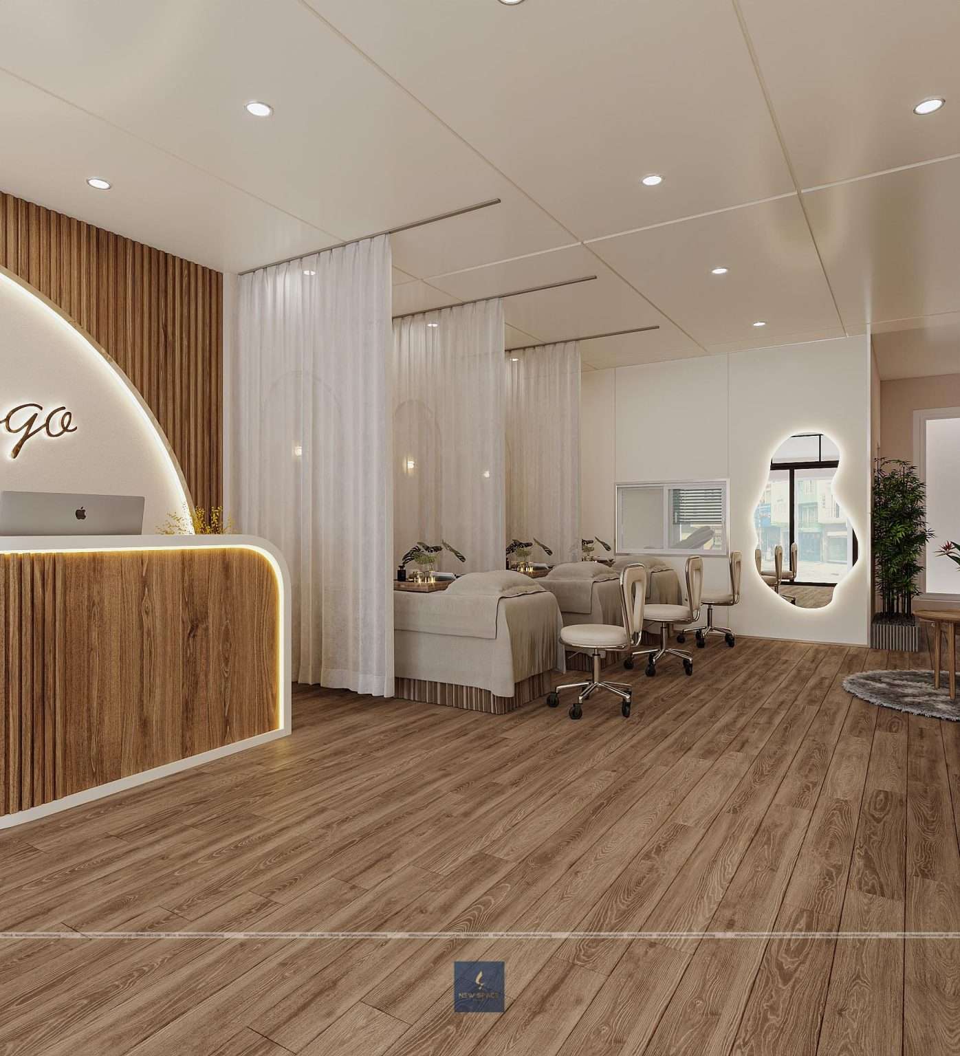 Những tiêu chuẩn không thể thiếu trong thiết kế thi công spa Hà Nội 3 Chú ý đến màu sắc chủ đạo