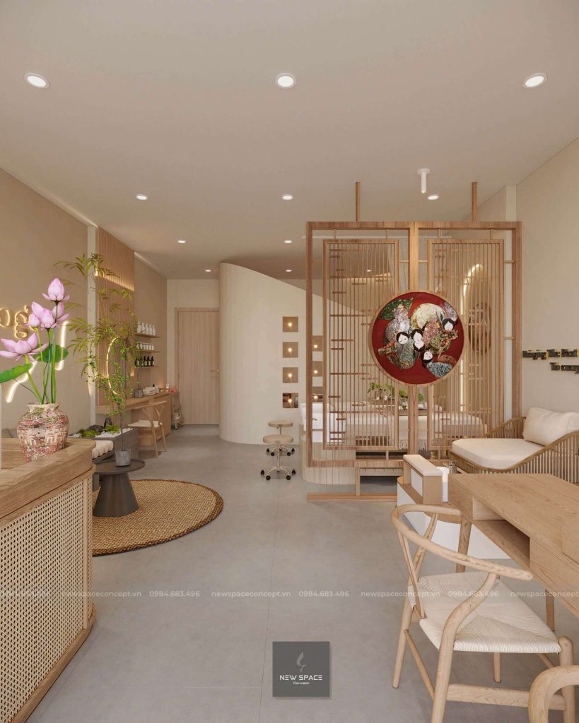 Thiết kế spa dưỡng sinh phong cách  tối giản